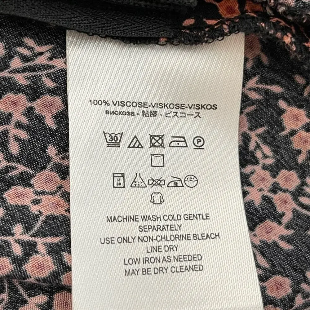 *  New ~ FREE PEOPLE ~ Clara Floral Mini Tunic Dress~ sz S MIni Cabincore